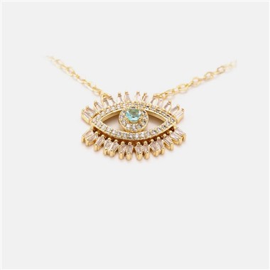 Custom Plated Evil Eye Pendant