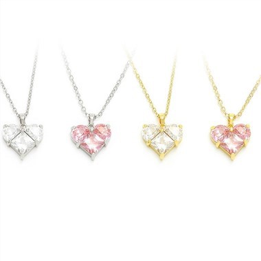 Romantic Heart Pendant Gold Plated