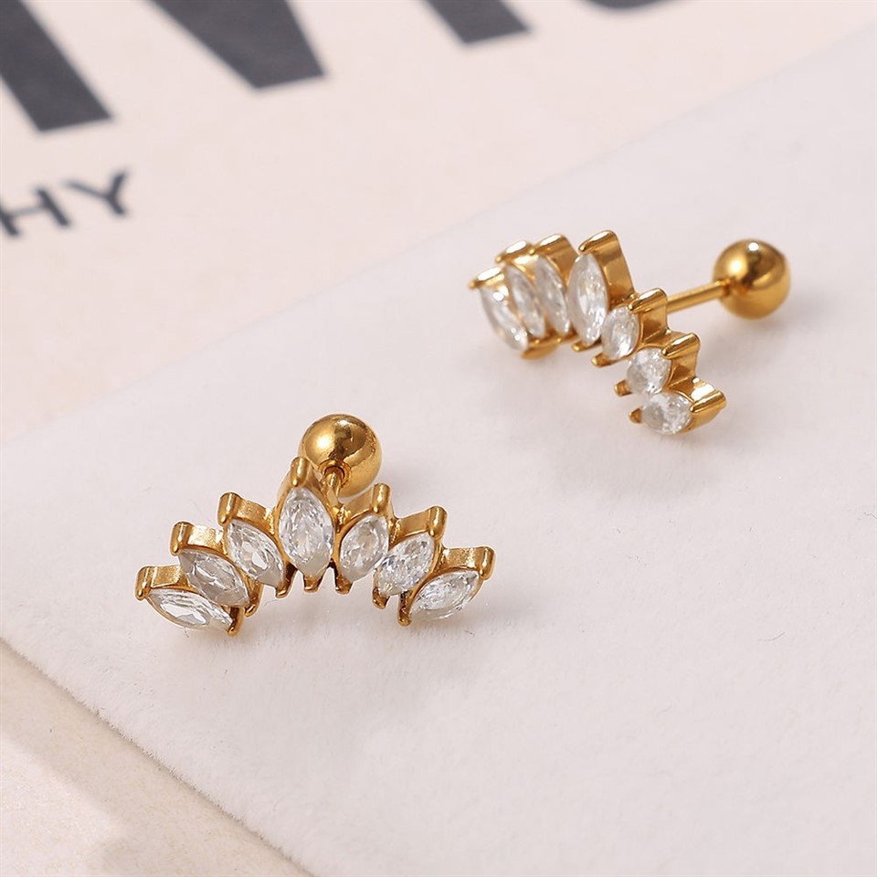 Fresh Earrings Inlaid Crystal Earrings