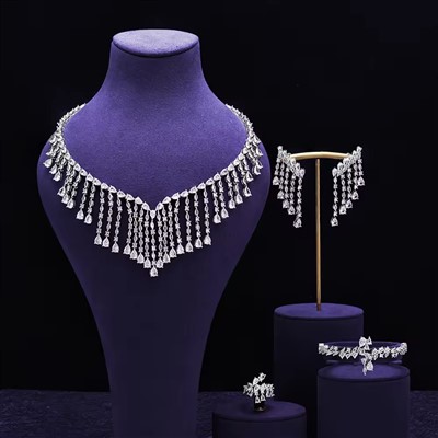 CZ 4pcs Jewelry Set
